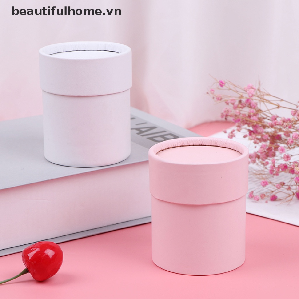 Hộp Đựng Hoa Giấy Hình Tròn Có Nắp Đậy Tiện Dụng