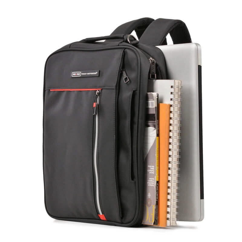 Cặp đen đa năng Mr Vui 417 cho học sinh cấp 2 cấp 3 có ngăn laptop 14 inch 38 x 29 x 13 cm