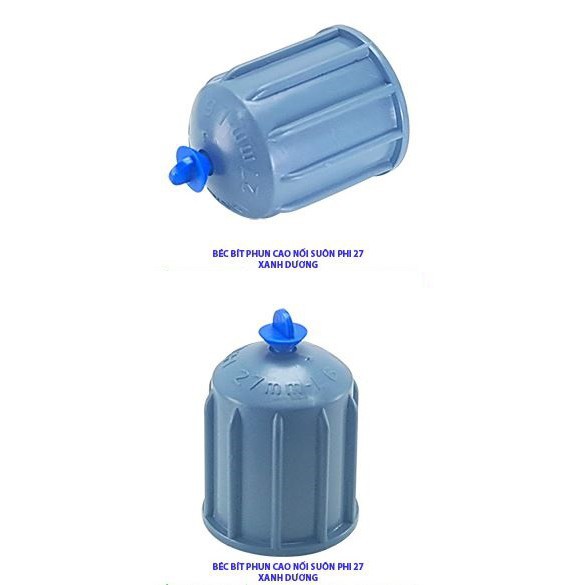 BÉC BÍT PHUN CAO NỐI SUÔN PHI 27 PVC ( XÁM - XANH DƯƠNG) (BỊCH 10 CÁI)