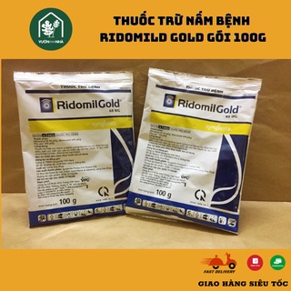 Chế phẩm trừ nấm bệnh RIDOMILD GOLD gói 100G sử dụng cho cây trồng trong nhà và sân vườn