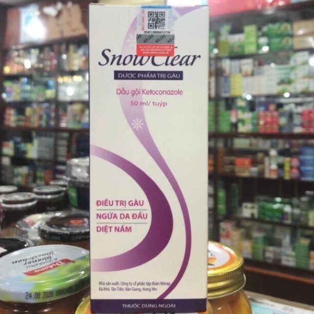 SNOW CLEAR 50ML Dầu gội kháng nấm, chống viêm, chống gàu và chống ngứa da đầu sạch gàu viêm da tiết bã