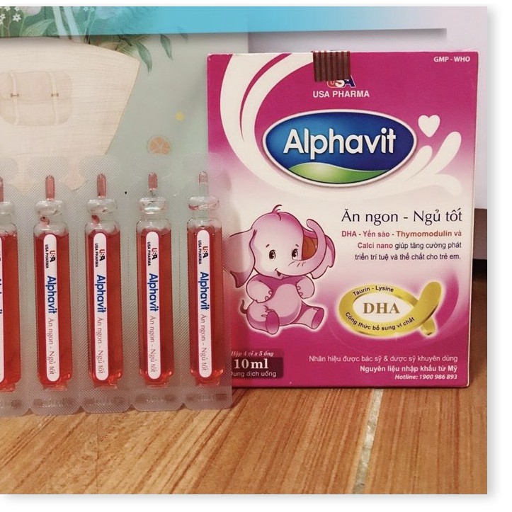 Alphavit bé ăn ngon ngủ tốt bé thông minh ,tăng cường miễn dịch cho bé hộp 20 ống, sản phẩm có nguồn gốc xuất xứ rõ ràn