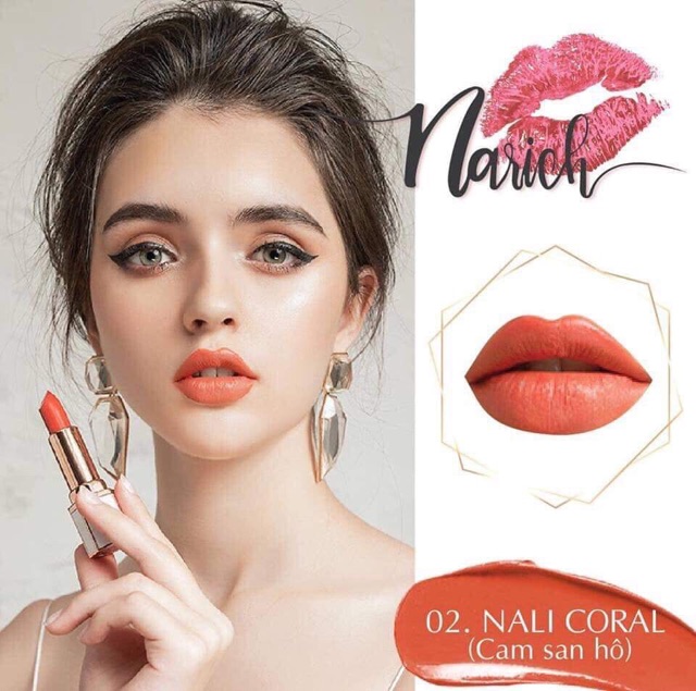 Narich lipstick - Son lụa mặt trời