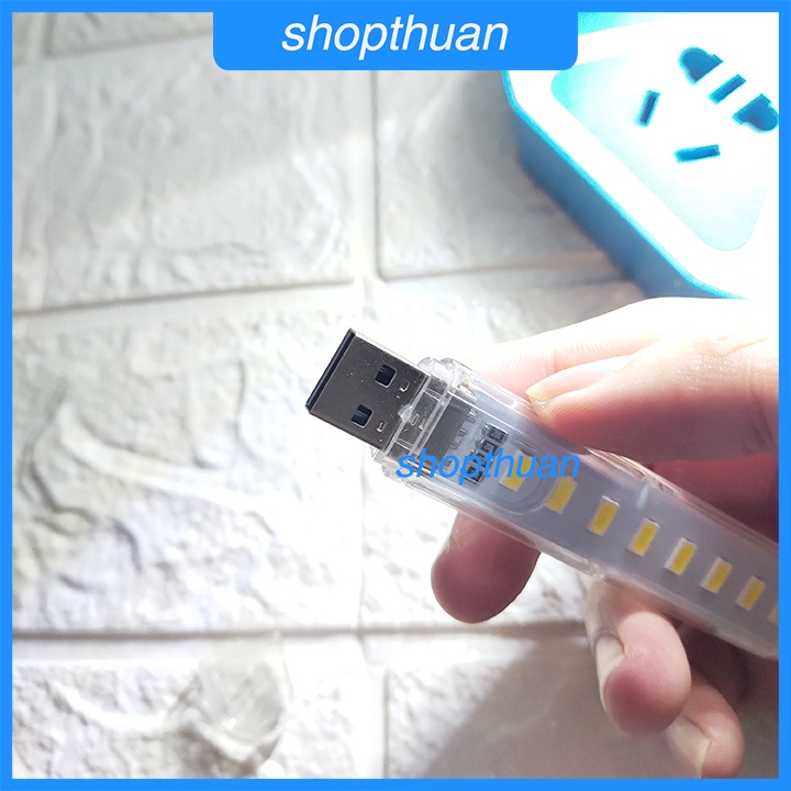 Đèn LED USB 8 bóng siêu sáng, tiện lợi mang theo, dành đọc sách, trang trí phòng
