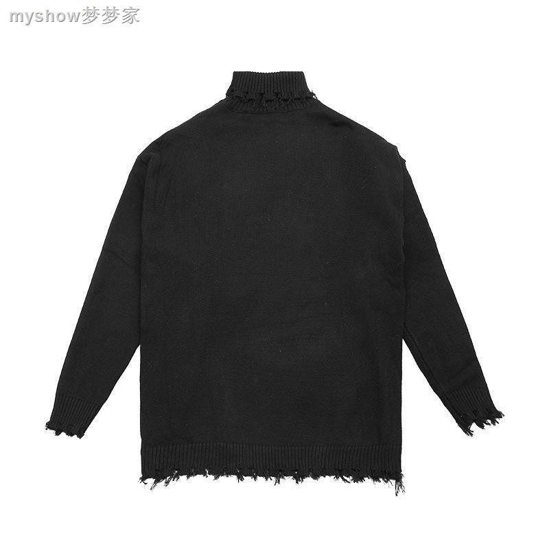 Áo Sweater Cổ Lọ Dáng Rộng Thiết Kế Rách Thời Trang 2020 Cá Tính Cho Nam | BigBuy360 - bigbuy360.vn