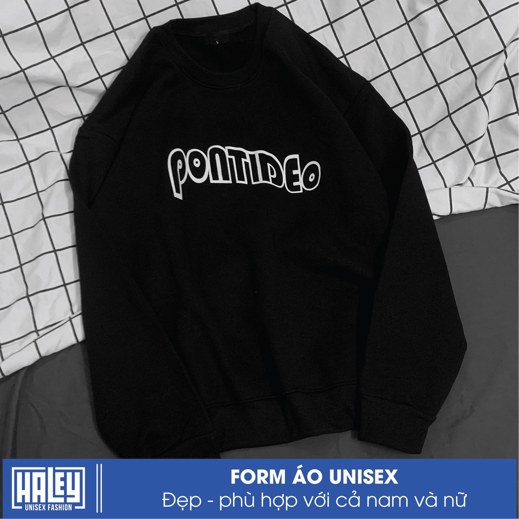 Áo Sweater Nam Nữ Pontindeo HALEY unisex Hàn Quốc cá tính mã HD352 Hoodie không mũ cao cấp