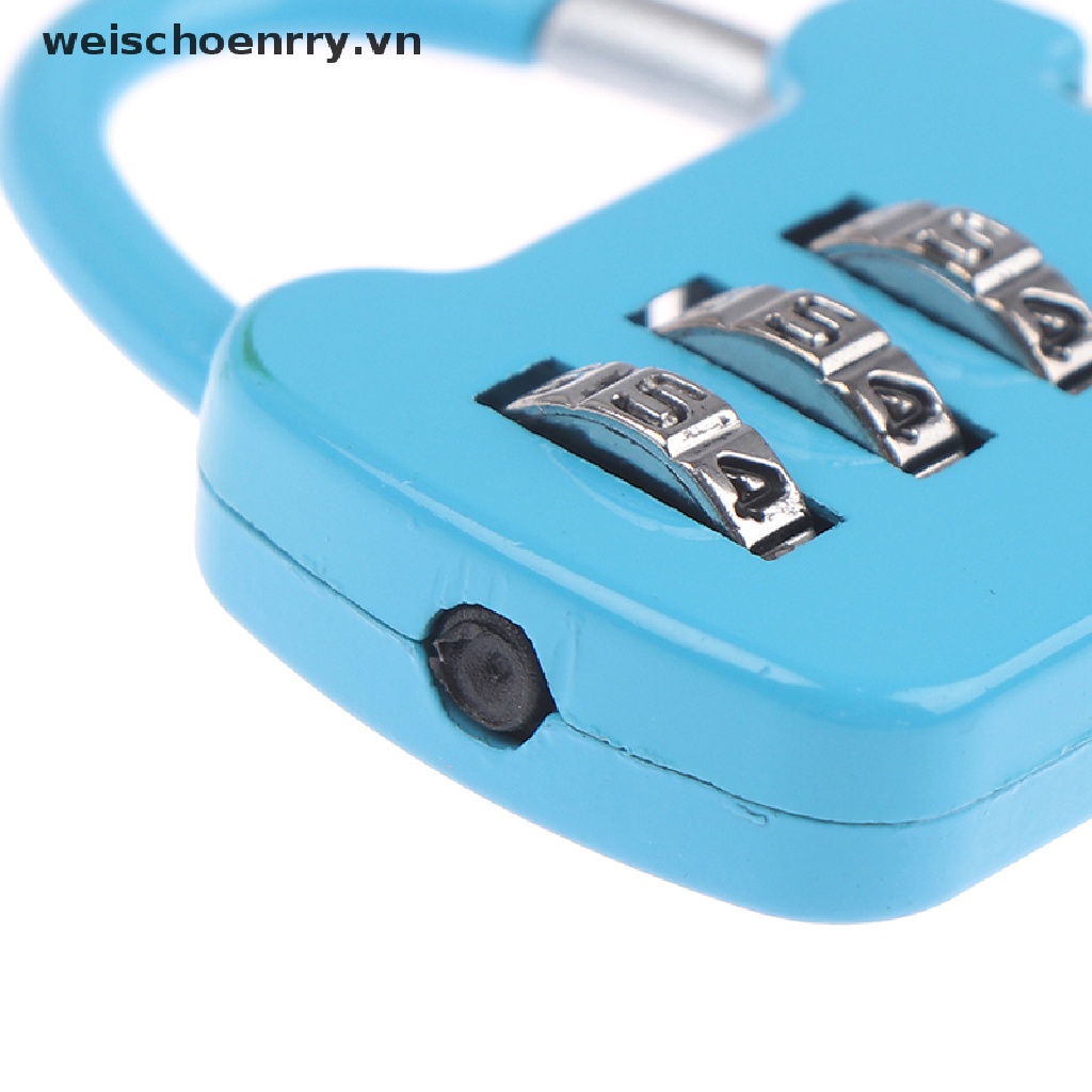 Ổ khóa mật khẩu 3 chữ số mini bằng kim loại nhỏ gọn tiện dụng khi du lịch