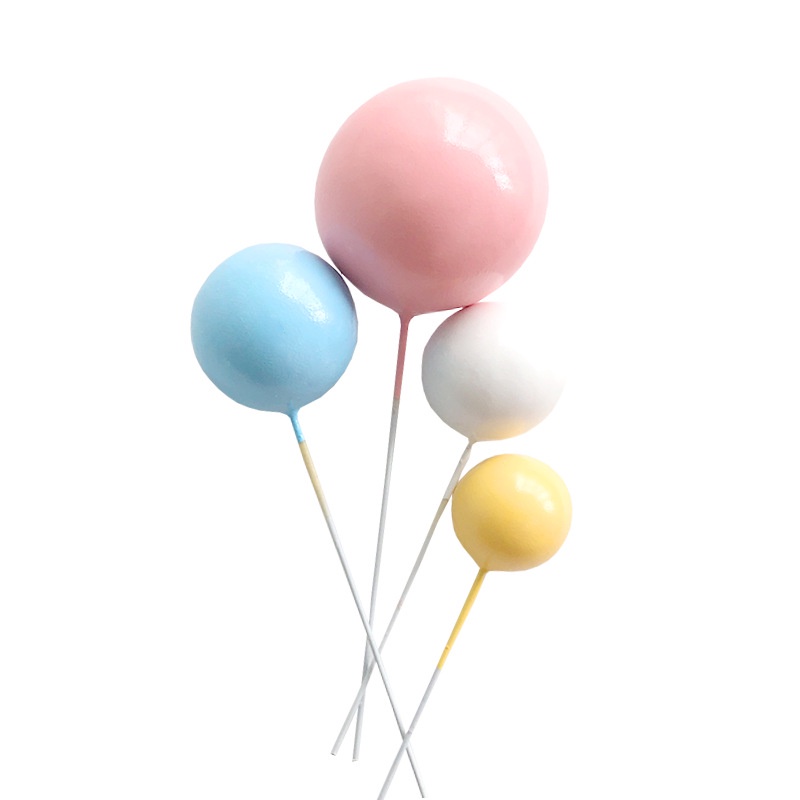 1 Hạt bi nhưa trang trí bánh sinh nhật kích thước 2cm/ 2.5cm/ 3cm/ 4cm - Pepper26 Shop