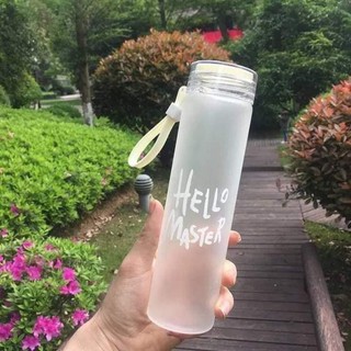 Bình Thủy Tinh Dây Xách Hello Master 450ml
