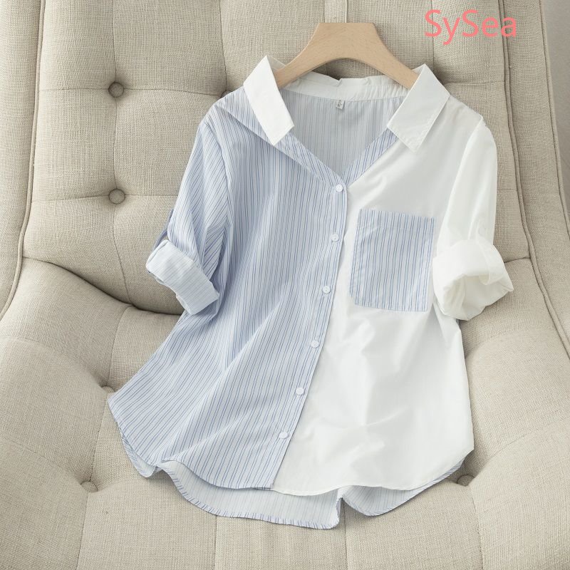 Áo Sơ Mi Kẻ Sọc Phong Cách Hàn Quốc Cho Nữ