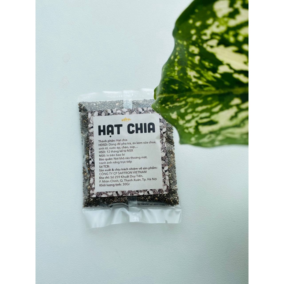 Hạt chia hữu cơ Saffron Việt Nam 100% từ thiên nhiên - Lọ 80gr