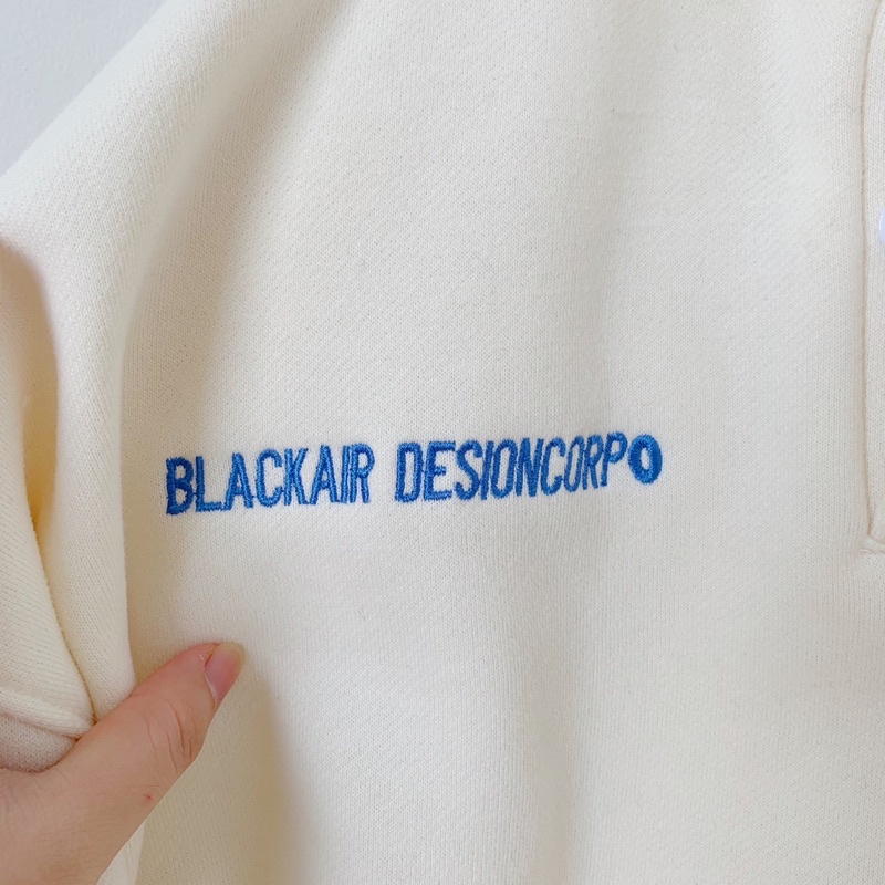 Áo Polo Sweater Form Rộng Nam Nữ Unisex In Chữ BLACKAIR - Homies Saigon