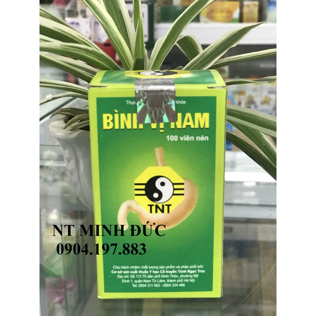 BÌNH VỊ NAM Hộp 100 viên nén - Hỗ trợ giảm acid dịch vị, giảm viêm loét dạ dày tá tràng