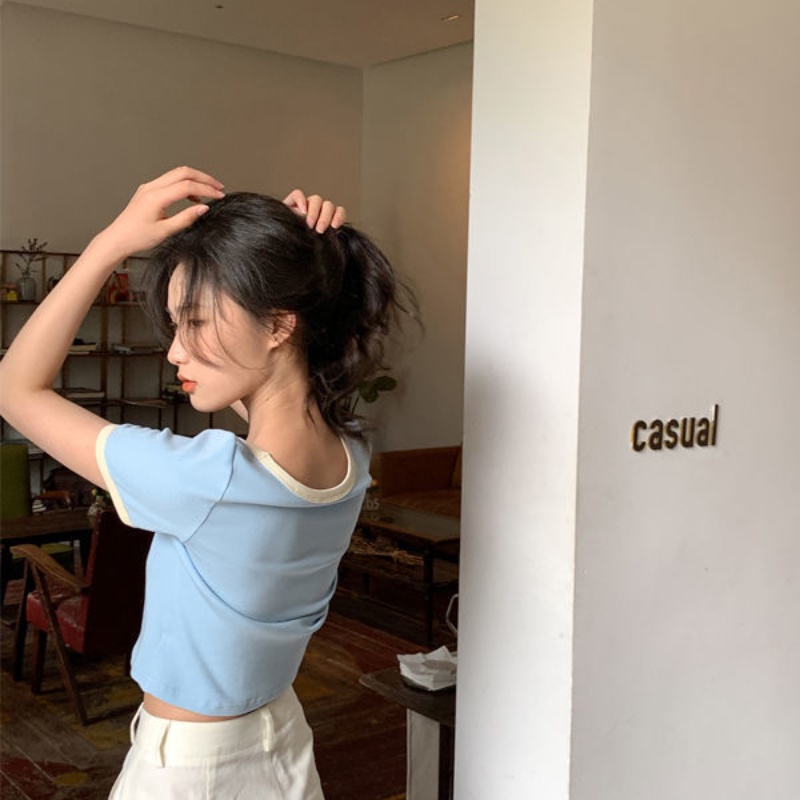 Áo Thun NgắN Tay Trễ Vai Xinh XắN Cho Nữ JL-TX-392