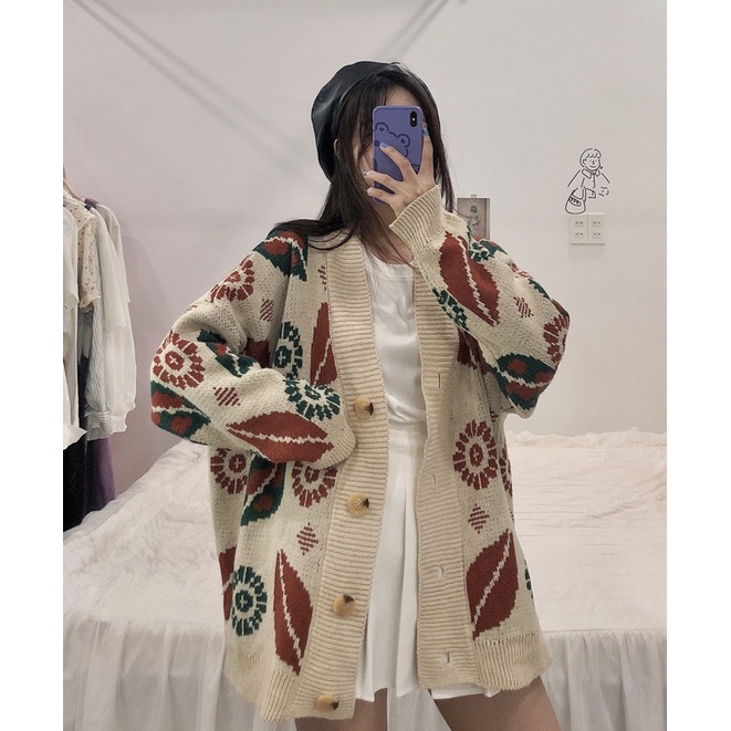 Cardigan Len Hàn Quốc