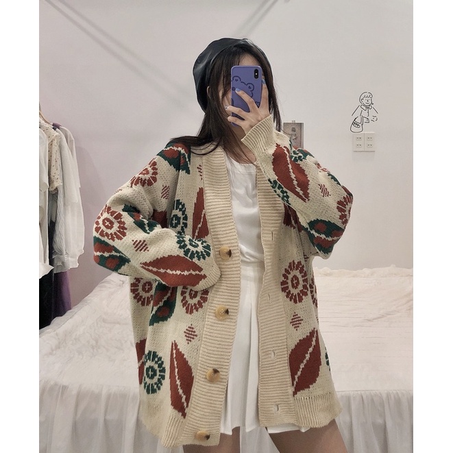 [2HAND] Cardigan Len Hàn Quốc