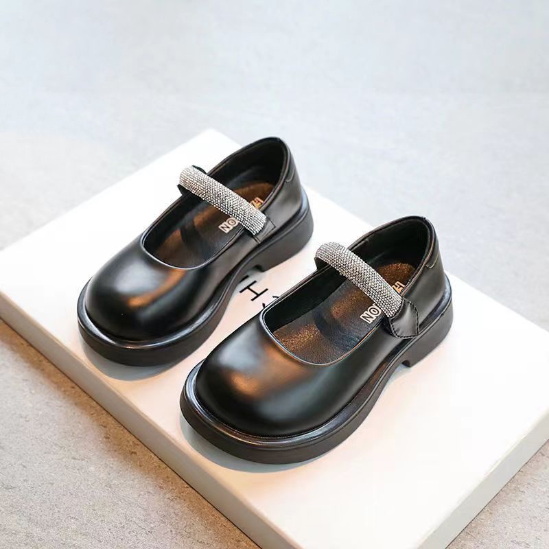 Giày công chúa đế bằng cho bé gái- giày búp bê phong cách vintage cho bé quai đính đá sang chảnh đế mềm êm chân (2 mã)