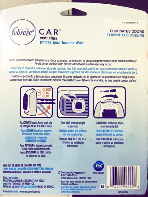 Nước hoa xe hơi Febreze Car của Mỹ
