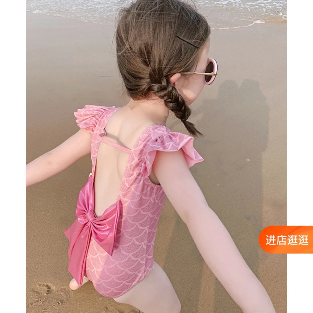 BIKINI Cho Bé Gái Nơ Lưng Tay Bồng Cánh Tiên Siêu Xinh (Kèm Video + ảnh shop chụp)