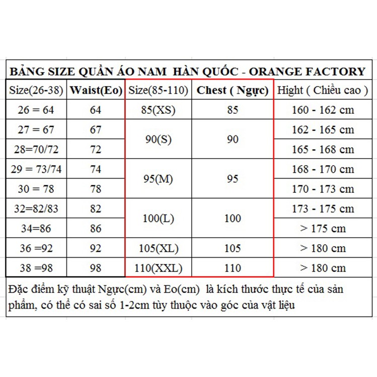 Quần Kaki Nam Hàn Quốc Orange Factory EQP9L348 Màu Chì Size 27