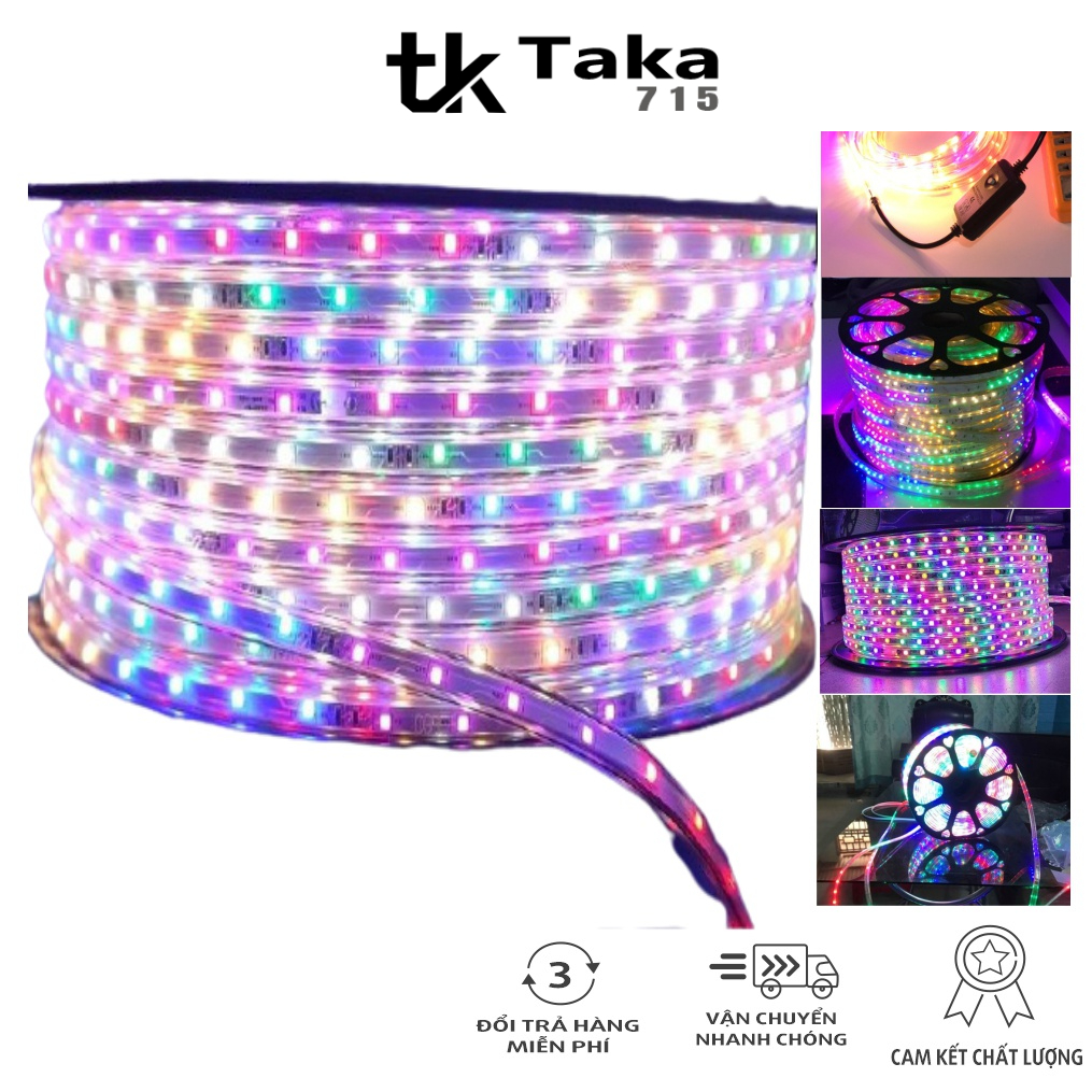 Dây đèn led trang trí Noel tết Dây đèn led trang trí phòng ngủ nháy đuổi đủ màu chống thấm ngoài trời