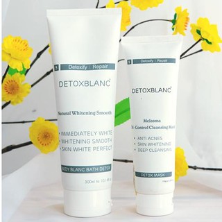 COMBO THẢI ĐỘC TRẮNG DA BODY VÀ DA MẶT DETOX BLANC angel.beauty68