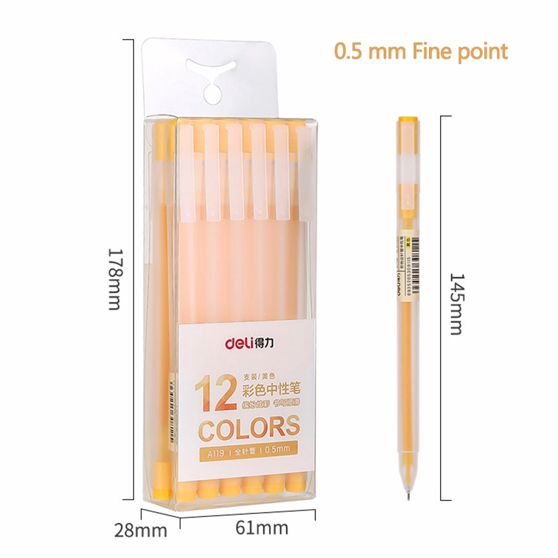 Set 12 Bút Mực Nước Ngòi 0.5mm Với 8 Màu Sắc
