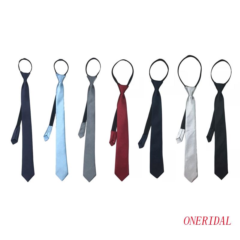 Cà Vạt Đồng Phục Màu Đen Dáng Ôm Dành Cho Nam