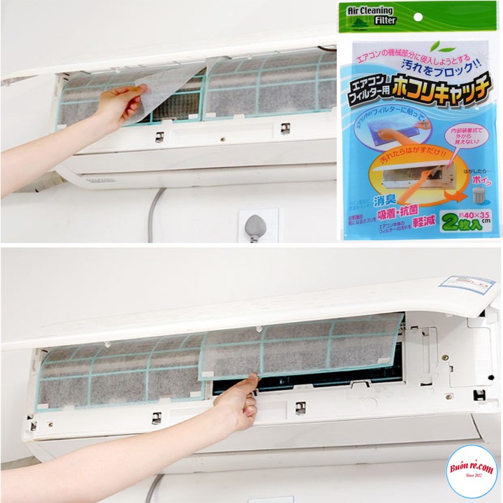 Set 2 lưới lọc điều hòa chắn bụi, lọc không khí bảo vệ sức khỏe gia đình 00786