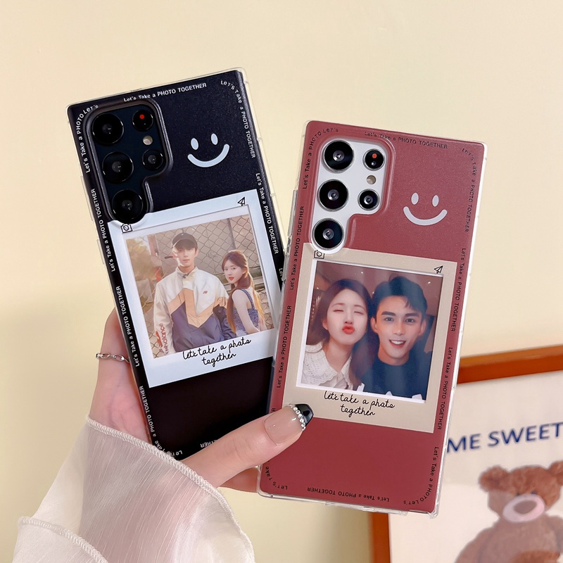 Ốp Điện Thoại Mềm Dạng Ví Đựng Thẻ Hình Mặt Cười Cho Samsung Galaxy S22 S21 S20 Ultra Plus S21 S20 FE Note 20 Ultra 10 Plus