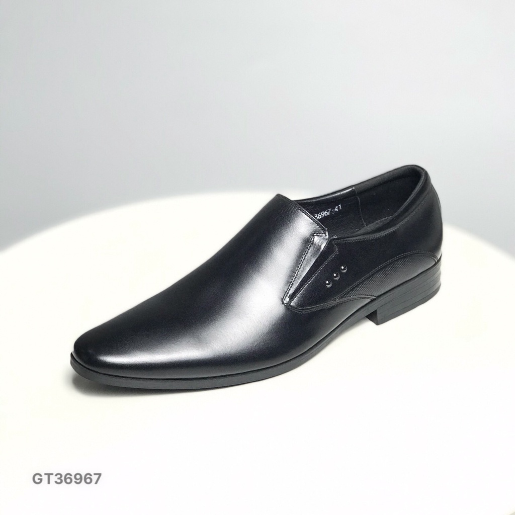 Giày tây nam BQ ❤️FREESHIP❤️ Giày công sở nam trẻ trung da bò cao cấp dáng lười mũi nhọn đế cao su nguyên khối GT36967