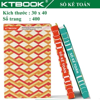 Sổ ghi chép Kế Toán KTBOOK bìa cứng ruột giấy in caro cao cấp size 30 x 40 cm Khổ Lớn mã 400