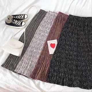 Chân váy vải hoa nhí