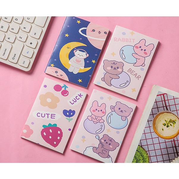 Peach Cute Cartoon little book notebook Memo Pad School Office Stationery Notepad