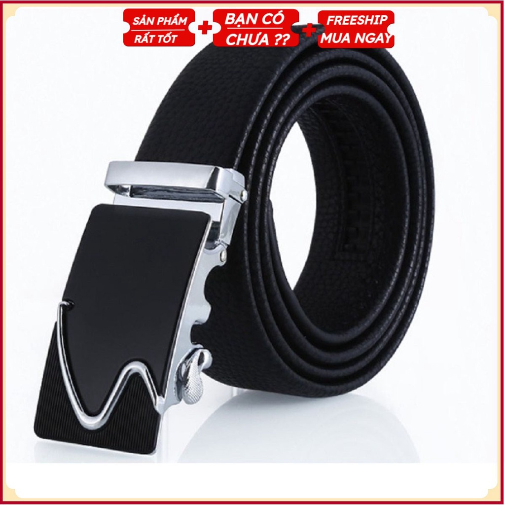 Thắt Lưng Nam Da Bò 100% Nhập Khẩu Chính Hãng Hàng Hiệu Khóa Tự Động Trẻ Trung Nam Tính GC35