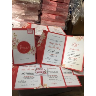 [RẺ VÔ ĐỊCH] THIỆP CƯỚI ĐẸP đỏ truyền thống BTHD