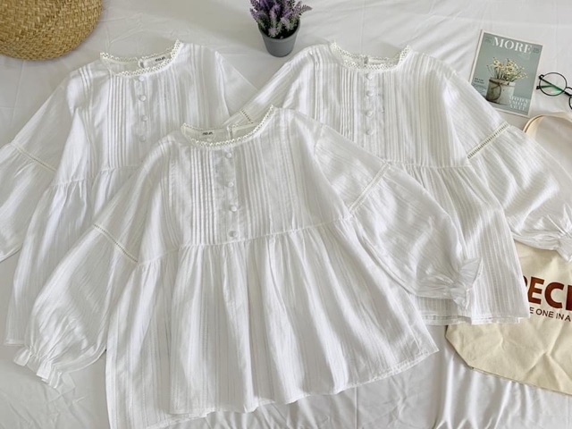 ÁO BABYDOLL THÔ TAY BỒNG (ảnh thật / sẵn)