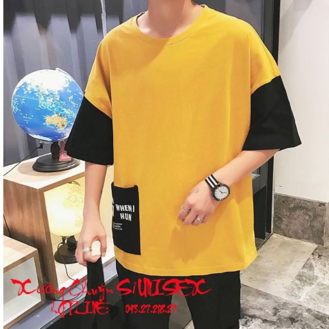 Miễn Ship Đơn 99K  Toàn Quốc◕ TOP Kho Sỉ ◕ ◕ Áo Thun Nam FOM Rộng Tay lở UNISEX  ⚡️ Siêu Đẹp ⚡️ - Áo ngắn tay không cổ