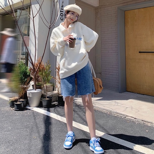 Áo Thun Polo Tay Dài Dáng Rộng In Chữ Thời Trang Phong Cách Hàn Quốc Cho Nữ | BigBuy360 - bigbuy360.vn