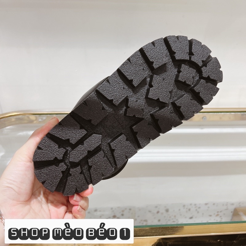 Sandal prd quai chéo bản to đế bằng fullbox