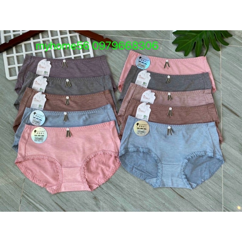 10 Quần lót cotton muối tiêu vải cotton 100% 407.