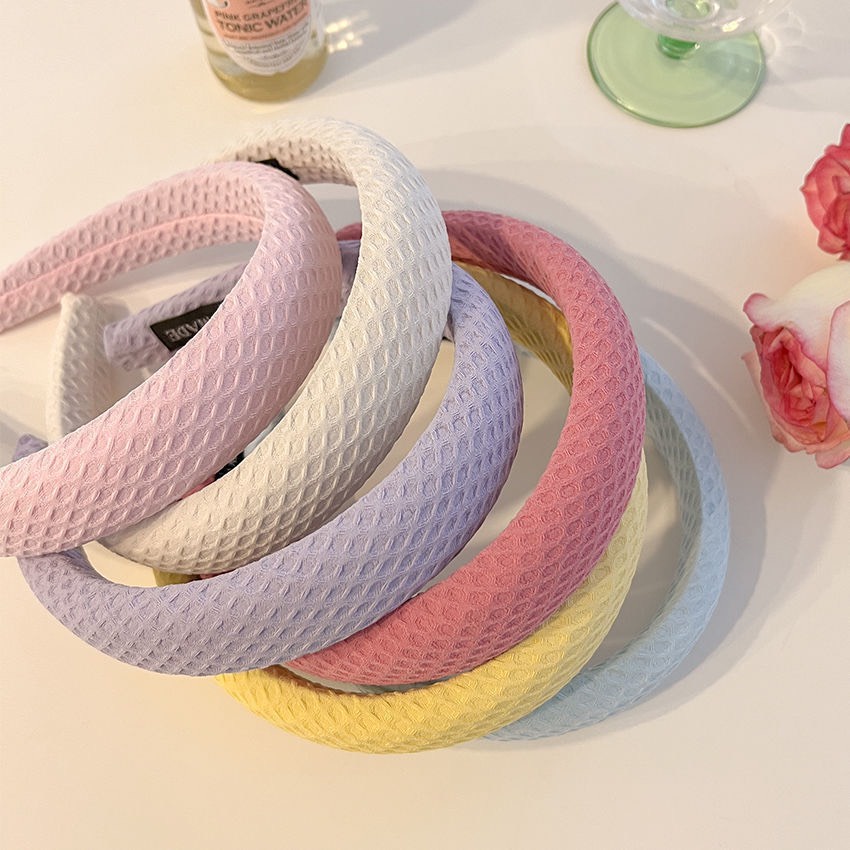 CX02 Cài tóc nữ chất xốp dập nổi màu PASTEL siêu xinh