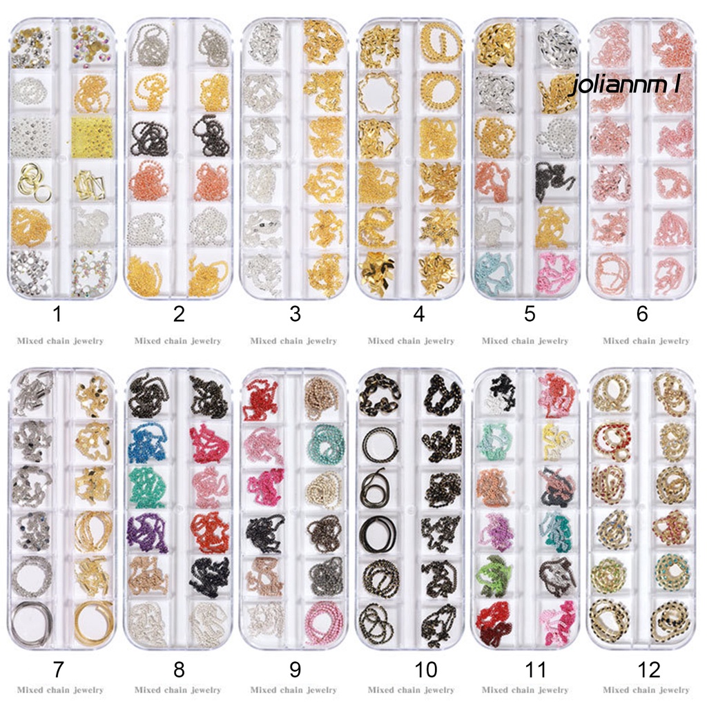 Set 12 Phụ Kiện 3d Trang Trí Móng Tay