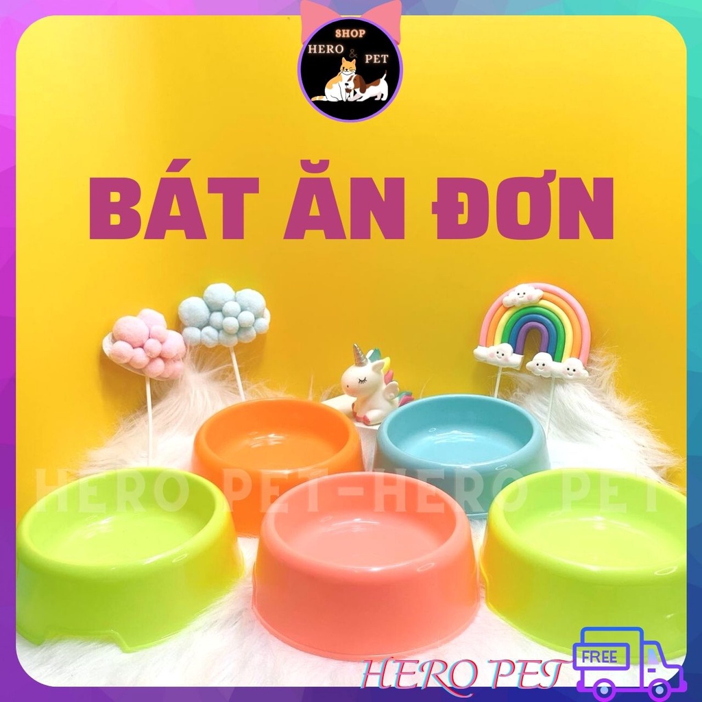 Bát Ăn Đơn Cho Chó Mèo (Size Nhỏ) - Khay Ăn Đơn Chó Mèo - Hero Petshop