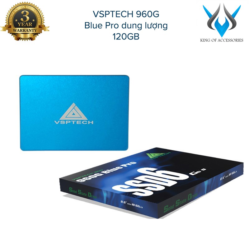 Ổ cứng SSD VSPTECH 960G Blue Pro dung lượng 120GB/128GB/240GB - tốc độ ghi 450MB/s (Xanh)