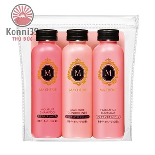 SET 3 MÓN DẦU GỘI, DẦU XẢ, SỮA TẮM DU LỊCH SHISEIDO MACHERIE - HÀNG NHẬT NỘI ĐỊA