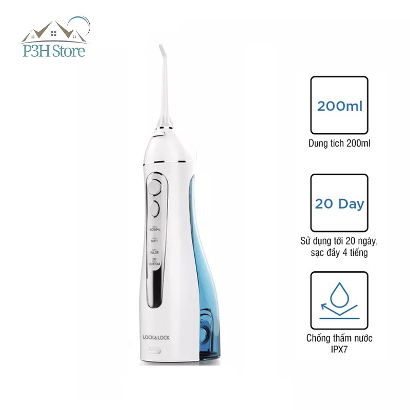 Máy Tăm Nước Không Dây Lock&amp;Lock Cordless Oral Irrigator ENR156BLU ENR111BLU