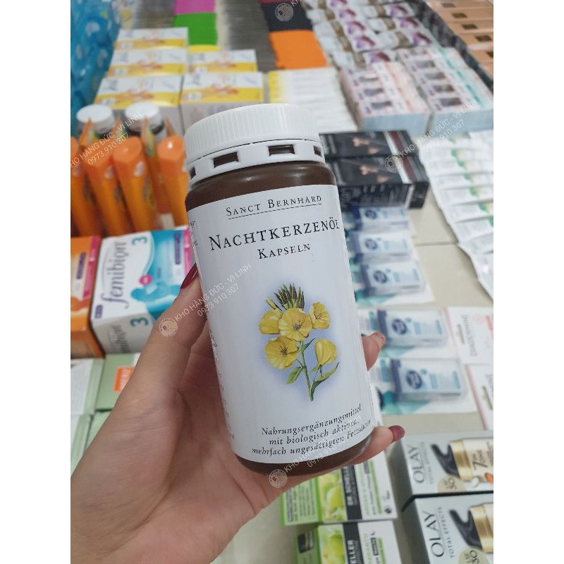 [Bill+video]Tinh dầu hoa anh thảo Nachtkerzenöl-Kapseln Sanct Bernhard Đức