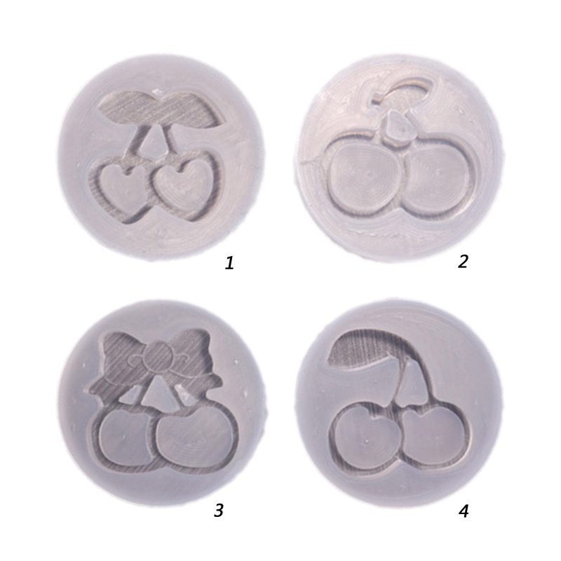 Khuôn Silicone Làm Mặt Dây Chuyền Hình Quả Cherry Phối Cát Lún Xinh Xắn