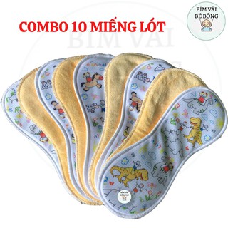COMBO 10 Miếng Lót Bỉm vải Babu Nature cho bé (Chưa kèm vỏ bỉm), SIZE M 3-12kg, SIZE L 10-20kg